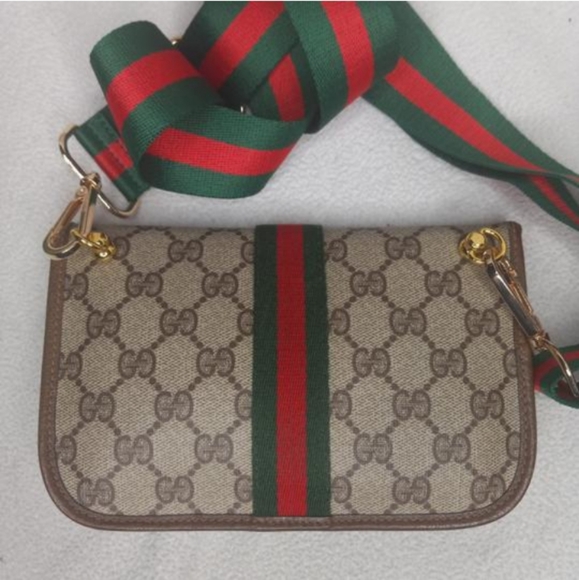 Authentic Vintage Gucci GG Monogram Web Ophidia Neo Clutch Fanny Bum Waist Belt - Picture 5 of 12